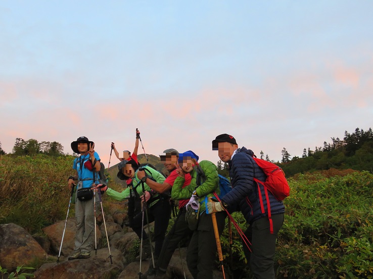 火打山登山で一緒に登った登山仲間