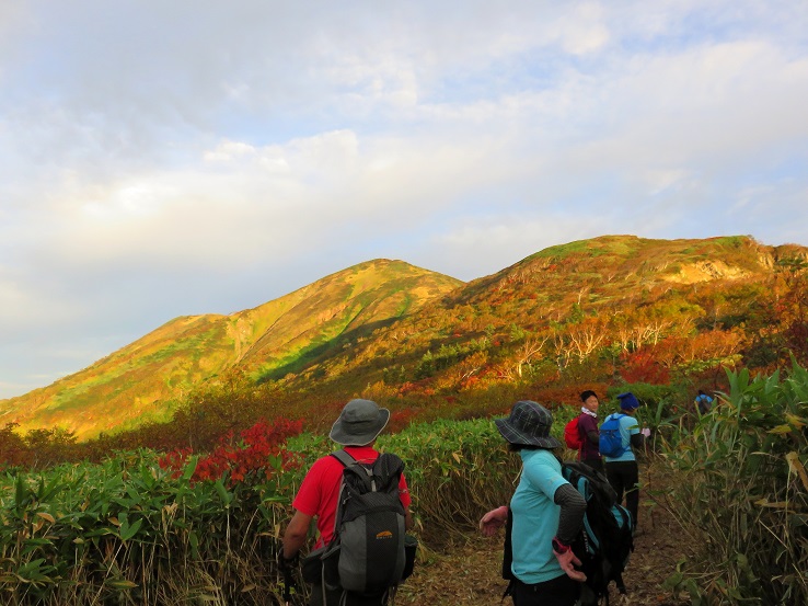 火打山登山中盛り上がっている