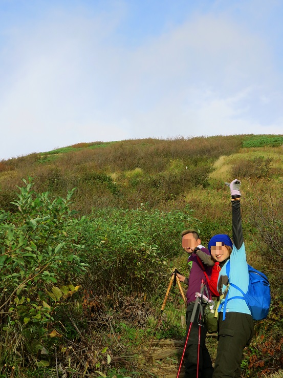 火打山登山中のおしどり夫婦