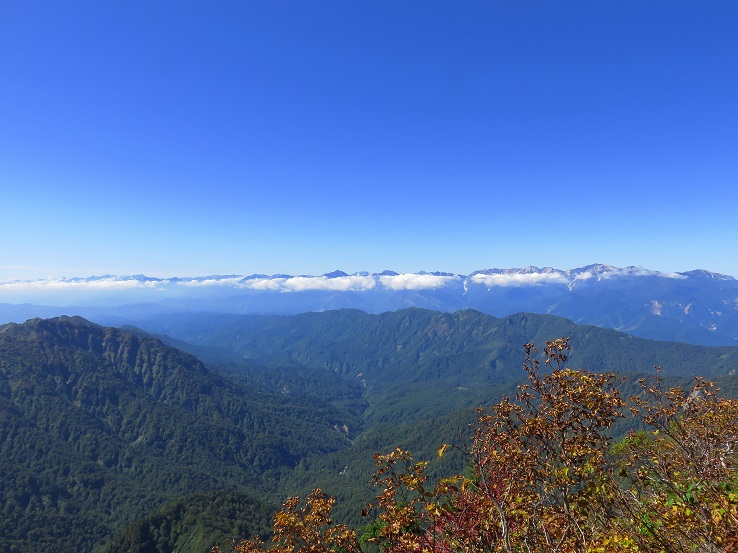 高妻山登山ルートから北アルプス絶景