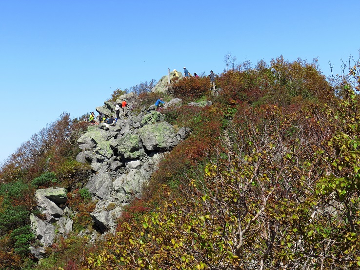 高妻山の岩場