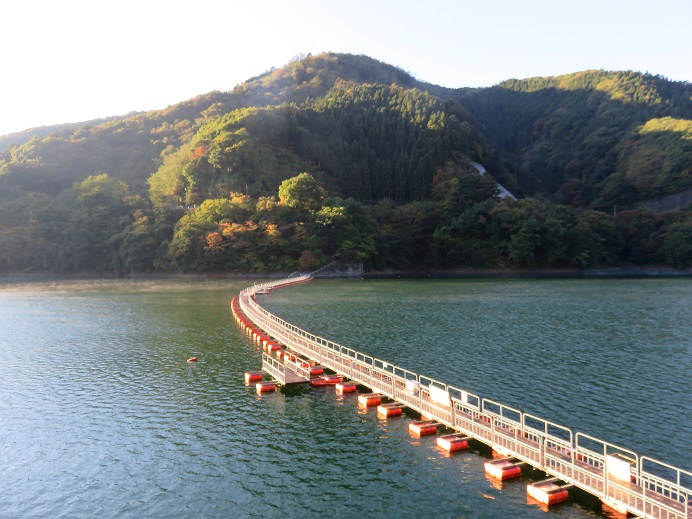 麦山の浮橋景色