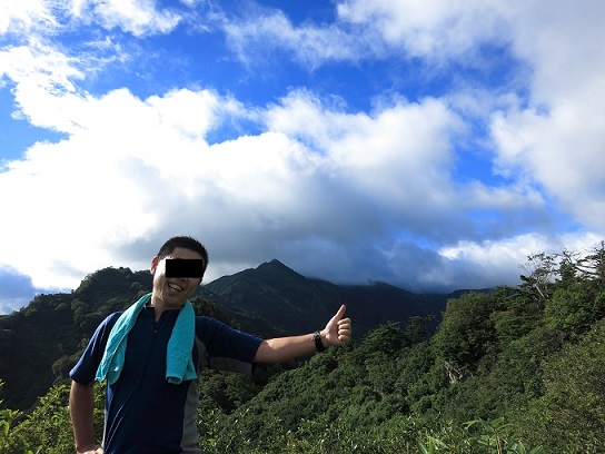 大嵓尾根水場付近の登山者