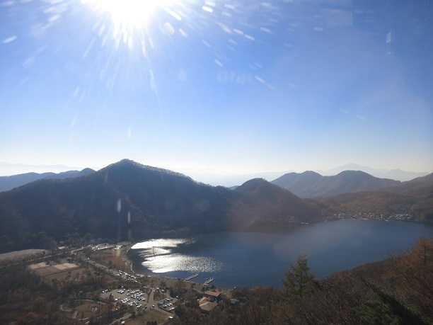 f:id:aohige0718:20161201220546j:plain 榛名富士ロープウェイの駅乗車中の景色