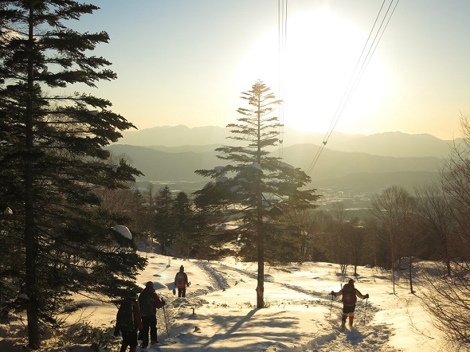 北横岳から下山の様子