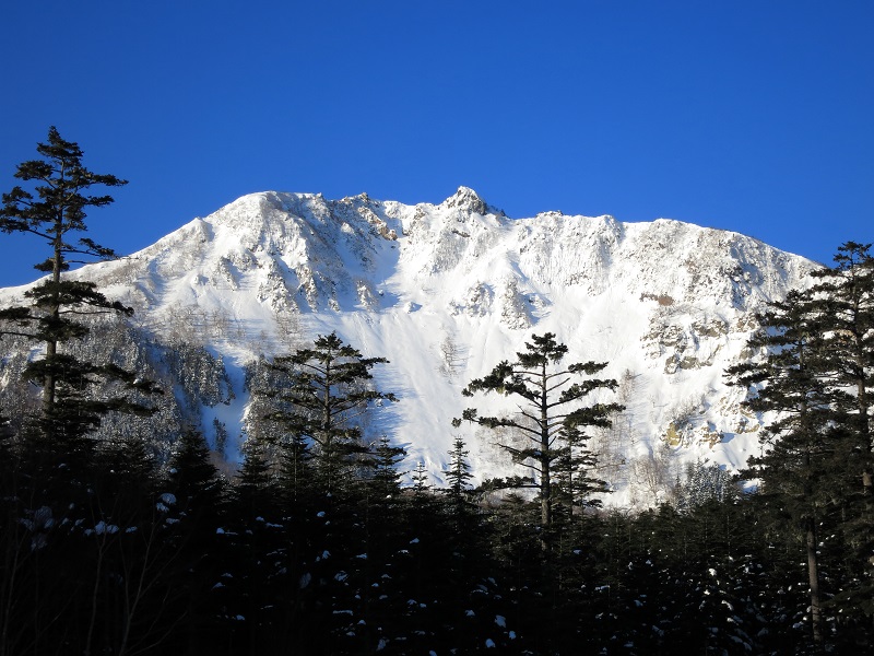 八ヶ岳天狗岳冬山の様子