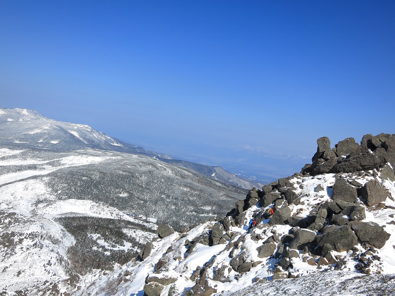 f:id:aohige0718:20161223172409j:plain 天狗岳の山頂直下コースの状況