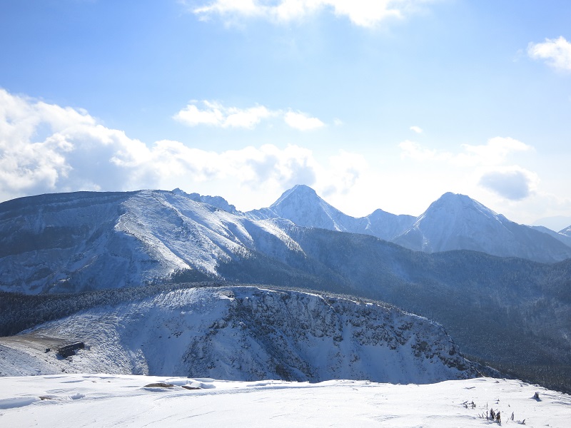 天狗岳からの新雪八ヶ岳