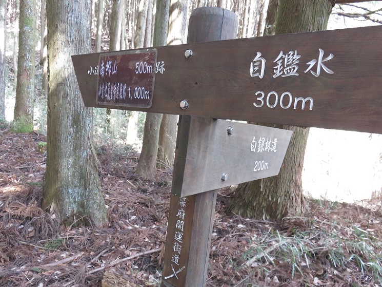 星ヶ山の手前小道地蔵堂寺屋敷跡を目指す