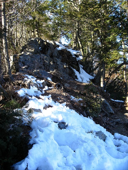 小持山までは痩せ尾根ルート