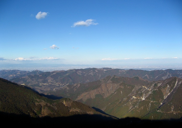 子持山周辺から見る奥武蔵の山々風景