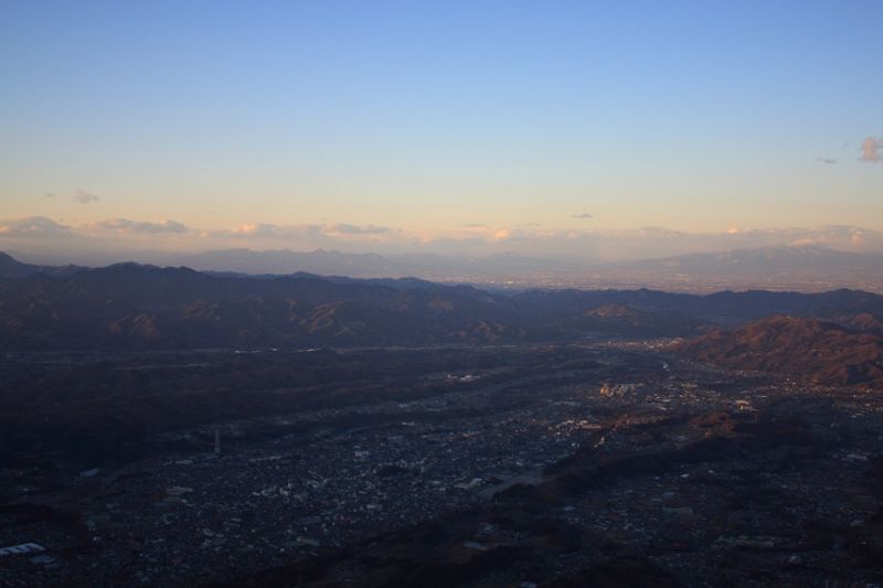 武甲山から谷川岳景色