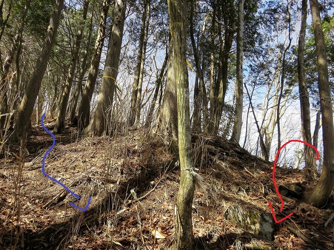 昭文社の山と高原地図の記載は間違っている場所