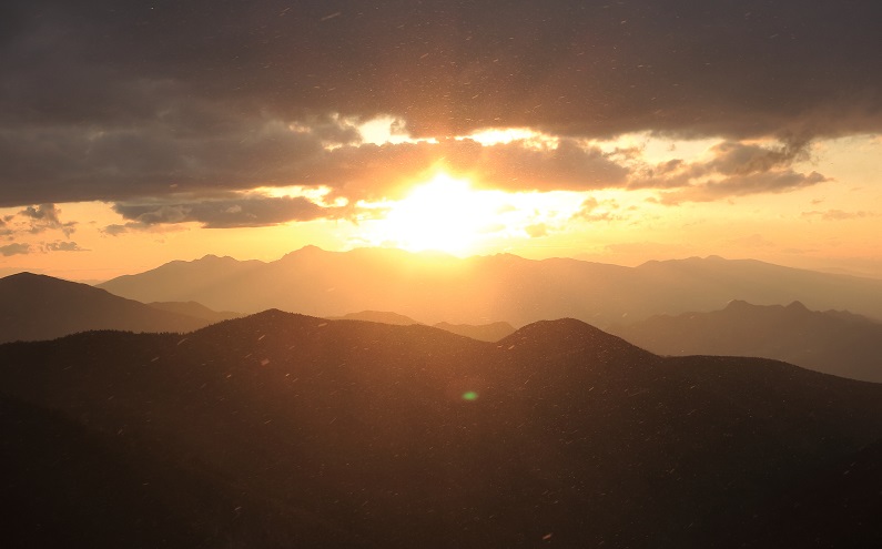 奥秩父の夕日