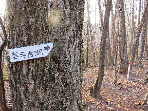 f:id:aohige0718:20170305173306j:plain 三頭山・ムロクボ尾根道標