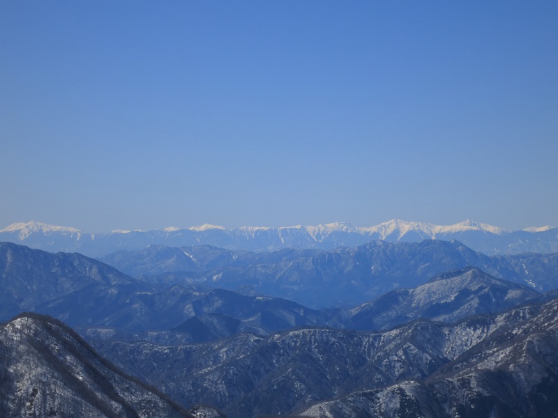 蛭ヶ岳山頂からも南アルプス