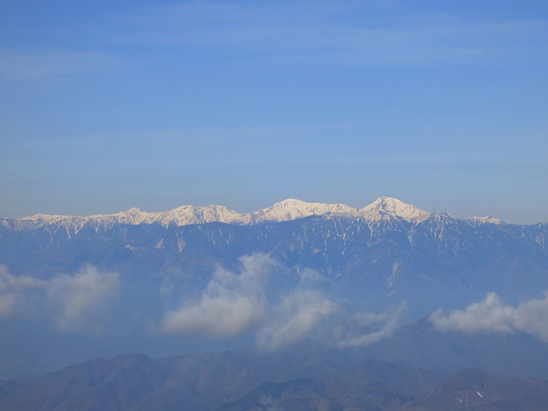 北奥千丈岳付近からの南アルプス白峰三山景色