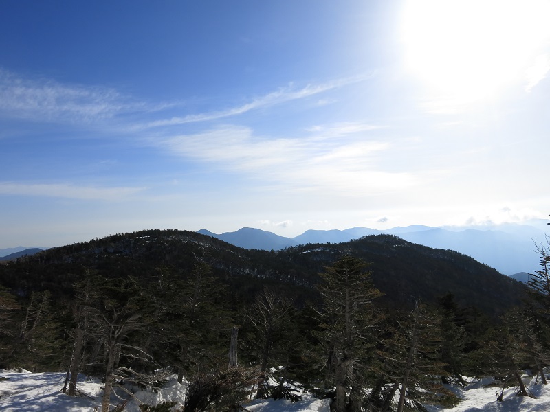 北奥千丈岳から見る国師ヶ岳展望