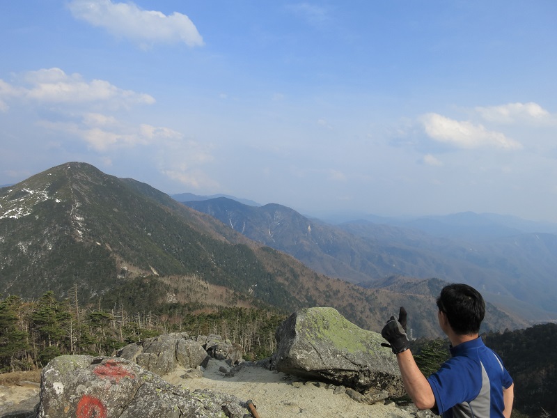 破風山が綺麗に見える賽の河原