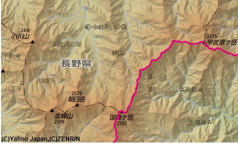 奥千丈岳～北奥千丈岳～国師ヶ岳～東梓～富士見～水師～甲武信ヶ岳～破風山避難小屋の区間