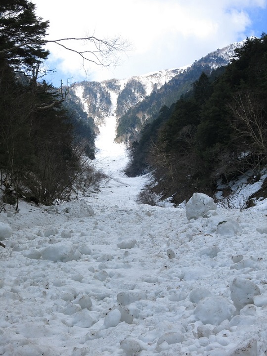 雪崩の様子