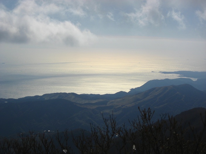 天城山の万三郎岳からの相模湾・駿河湾の景色