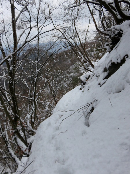 積雪トラバース箇所