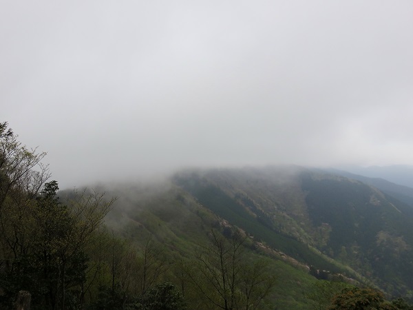 冷水山を振り返った景色