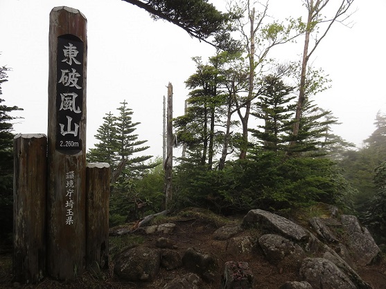 東破風山山頂の様子