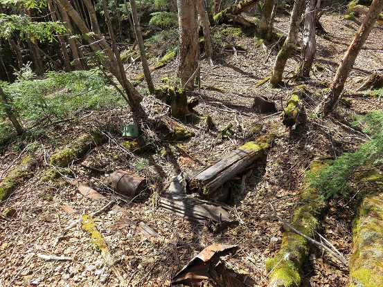 作業小屋の跡