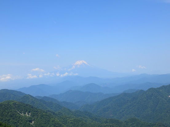 塔ノ岳からの富士山の景色
