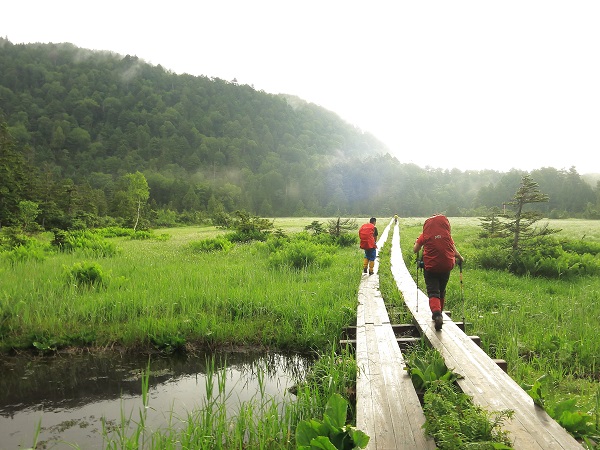 見晴キャンプ場から沼尻休憩場まで木道