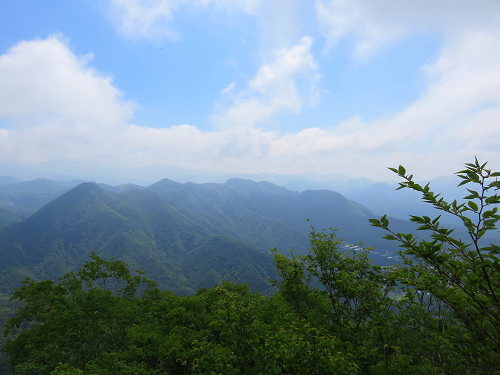 曲岳・黒富士・太刀岡山に羅漢寺山景色