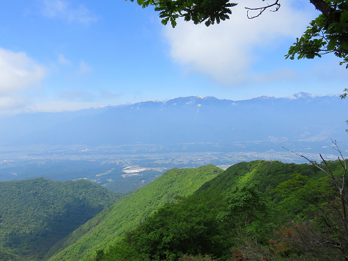 金ヶ岳南峰南アルプスを一望