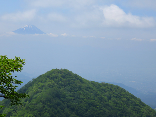 茅ヶ岳と富士山の構図が印象的