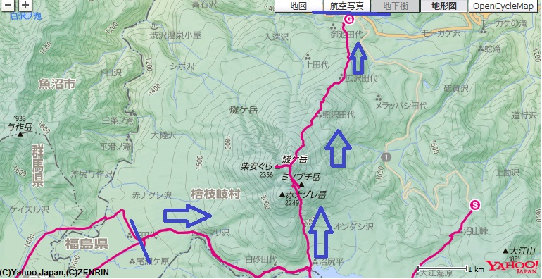 晴キャンプ～沼尻休憩所～ナデッ窪を登り～燧ヶ岳～熊沢田代～広沢田代～御池駐車場までのルート