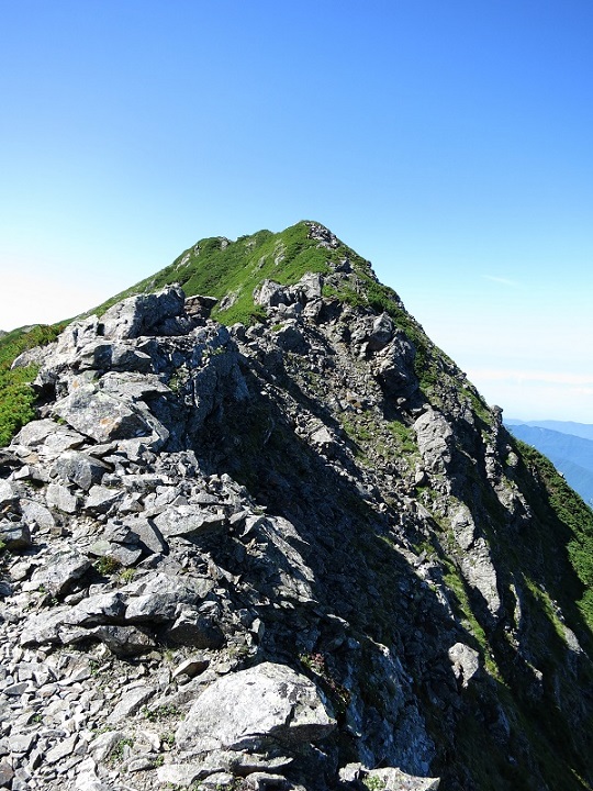 大仙丈ヶ岳登山の滑落注意箇所