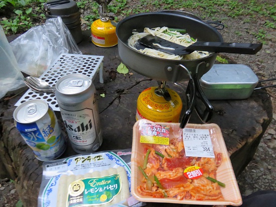 三条の湯で夕飯の準備