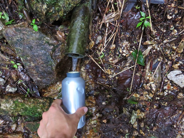 越百山登山ルート水場