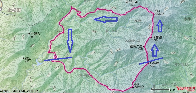 南駒ヶ岳～空木岳～木曽殿山荘登山ルート