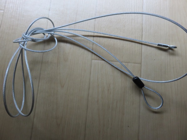 f:id:aohige0718:20170820164622j:plain ワイヤーを結んで束ねる