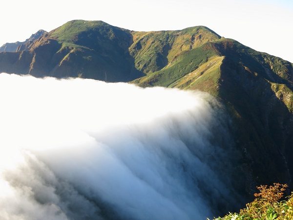 f:id:aohige0718:20170826160820j:plain 雲海が川のように流れ