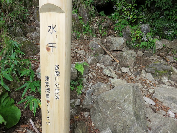 多摩川の源頭水干（みずひ