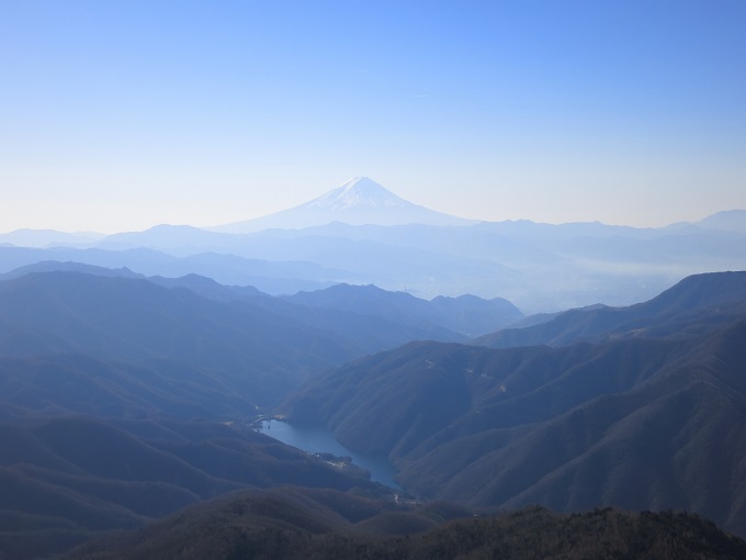 富士山と広瀬湖のコラボ