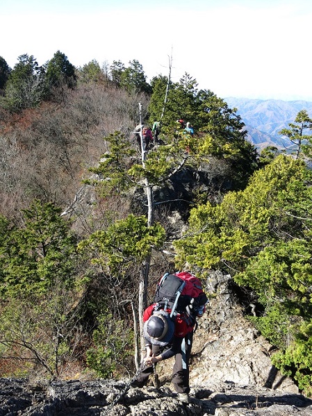 八丁尾根は北アルプスの岩稜歩きの練習