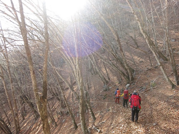 八丁峠下山の様子