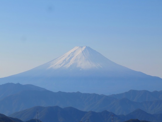 雪がある富士山