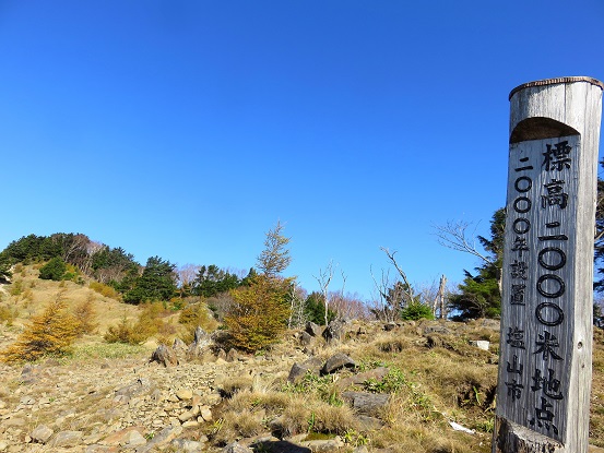 大菩薩峠標高2,000ｍ地点