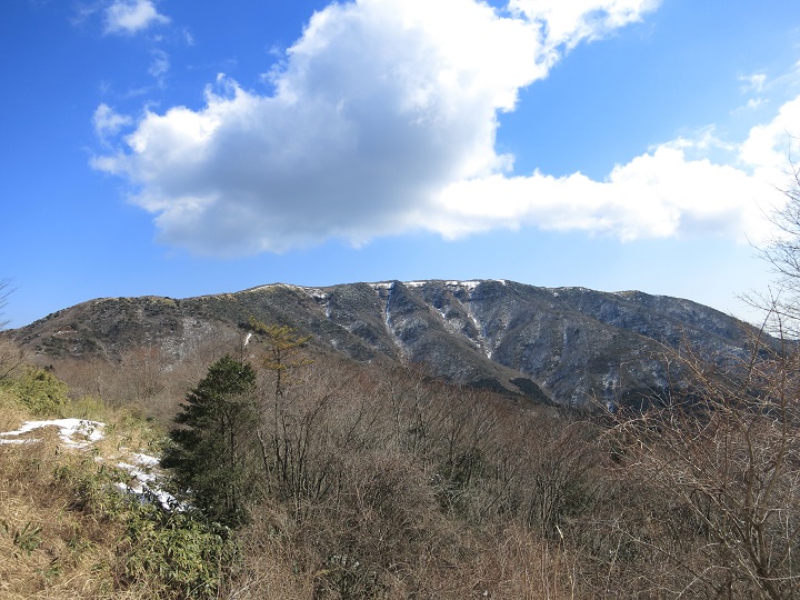 明神ヶ岳の山頂優しい山容
