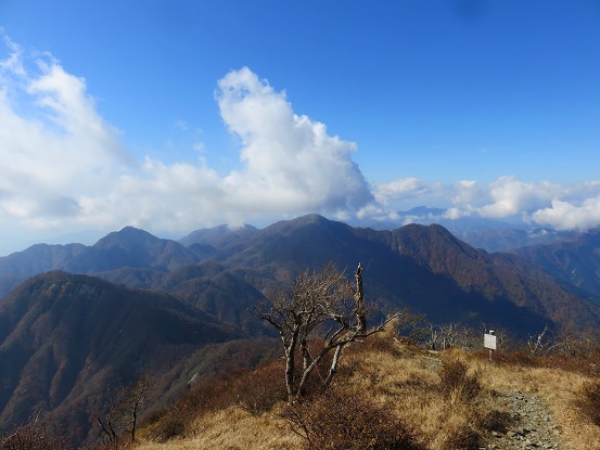 蛭ヶ岳山頂からの富士山の眺め